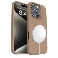 Etui D-Pro Velvet MagSafe Case obudowa magnetyczna z mikrofibrą do iPhone 16 Pro Max (Brązowy) D-pro
