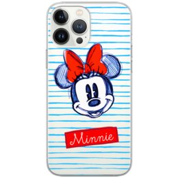 Etui Disney dedykowane do Iphone 12 Mini, wzór: Minnie 011 Etui częściowo przeźroczyste, oryginalne i oficjalnie licencjonowane-Zdjęcie-0