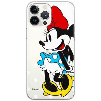 Etui Disney dedykowane do Iphone 13 MINI, wzór: Minnie 034 Etui częściowo przeźroczyste, oryginalne i oficjalnie licencjonowane - Disney