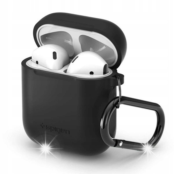 Inny producent ETUI DO AIRPODS 1/2 SPIGEN AIRPODS CASE CZARNE SMUKŁE I LEKKIE