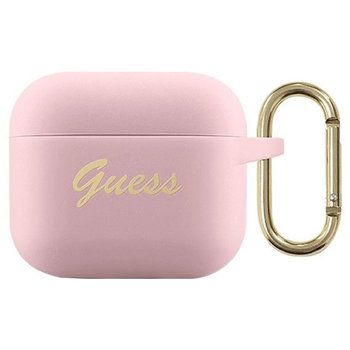 Etui Do Airpods Pro Guess Silicone Vintage Script - GUESS
