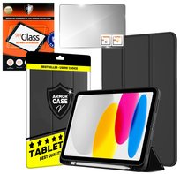 ETUI DO APPLE IPAD 10.9 GEN 10 2022 A2757 A2696 CZARNY + SZKŁO