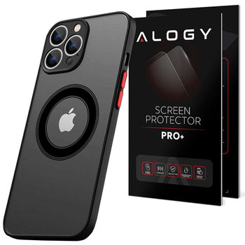 Etui do Apple iPhone 13 Pro Max obudowa Alogy Hybrid Mag Case do MagSafe z ochroną aparatu matowe czarne + Szkło - Apple