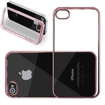 Etui Do Apple iPhone 4 / 4S Pokrowiec w CHROM RÓŻOWE ZŁOTO TPU Silicone Case Cover Obudowa Ochronny Cadorabo - Cadorabo