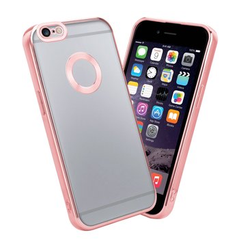 Etui Do Apple iPhone 6 / 6S Pokrowiec w Przezroczysty - Różowy Etui Chrom Obudowa Case Cover Ochronny Cadorabo - Cadorabo