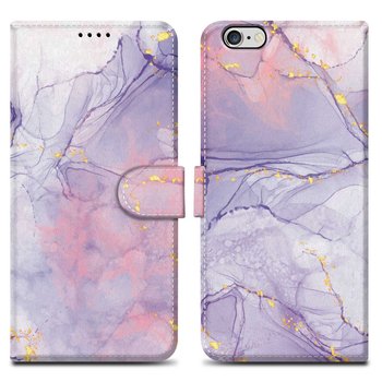 Etui Do Apple iPhone 6 / 6S Pokrowiec w Różowo-Fioletowy Marmur No. 5 Etui Case Cover Obudowa Ochronny Cadorabo - Cadorabo