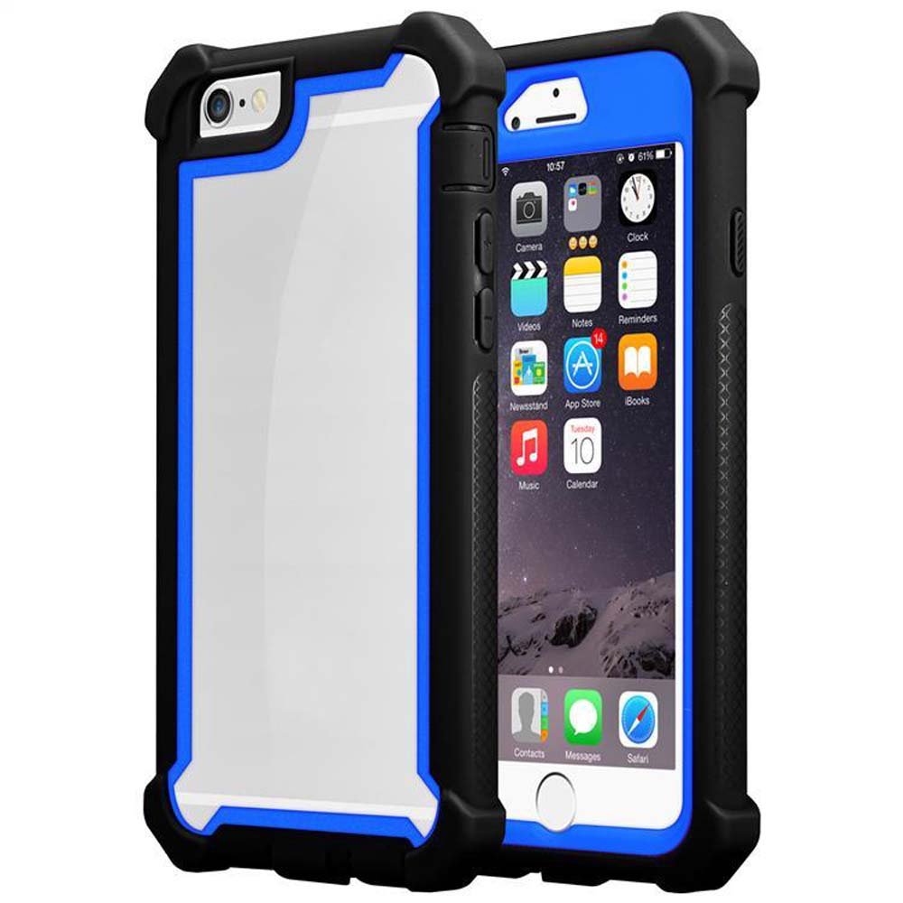 Etui Do Apple iPhone 6 PLUS 6S PLUS Pokrowiec w NIEBIESKO CZARNY Hard Case Cover Obudowa Ochronny Cadorabo