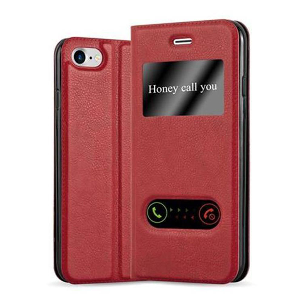 Etui Do Apple iPhone 7 7S 8 SE 2020 w CZERWONY SZAFRAN Pokrowiec Obudowa Case Cover Portfel Ochronny Cadorabo Cadorabo Sklep EMPIK.COM
