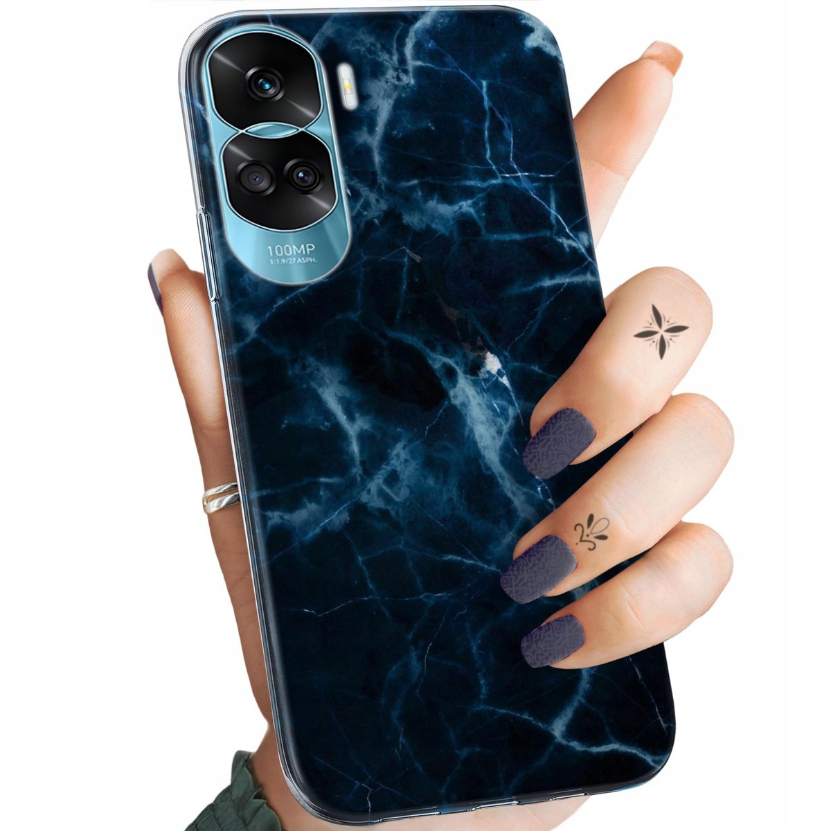 SEAHAI Case For Honor 90 5G, Transparent Gradient Colour Shiny Pattern