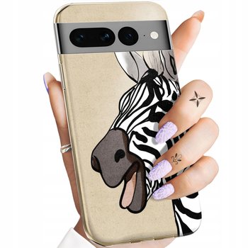 ETUI DO GOOGLE PIXEL 7 PRO WZORY ZEBRA ZEBERKA PASKI OBUDOWA POKROWIEC CASE - Inny producent