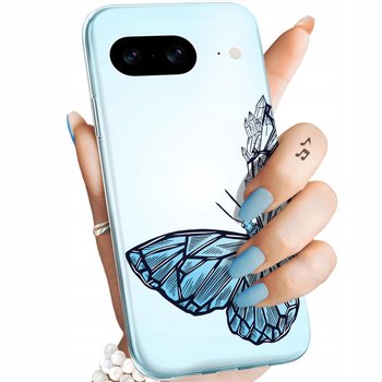 Etui Do Google Pixel 8 Wzory Motyle Butterfly Barwne Obudowa Pokrowiec Case - Hello Case