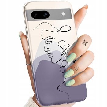 ETUI DO GOOGLE PIXEL 8A WZORY CONTINUOUS LINE-ART KRESKA LINIE OBUDOWA CASE - Hello Case