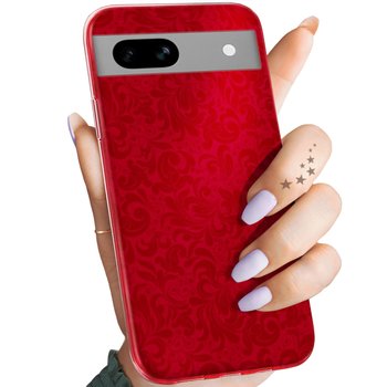ETUI DO GOOGLE PIXEL 8A WZORY CZERWONE SERCA RÓŻE OBUDOWA POKROWIEC CASE - Hello Case