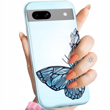 Etui do google pixel 8a wzory motyle butterfly barwne obudowa pokrowiec - Hello Case