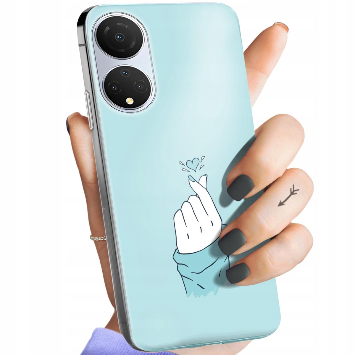 Elubugod Funda Para Honor X8a 4G, Funda Con Protector De Pantalla Para Honor X8a 4g Crt Lx1 Crt Lx2 Crt Lx3 Color Azul
