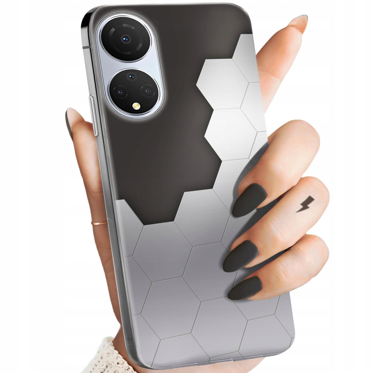 Etui Do Honor X7 Wzory Szare Metallic Grey Obudowa Pokrowiec Case ...