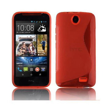 Etui Do HTC Desire 310 Pokrowiec w PIEKŁA CZERWIEŃ Pokrowiec Ochronny Obudowa Case Cover TPU Cadorabo - Cadorabo