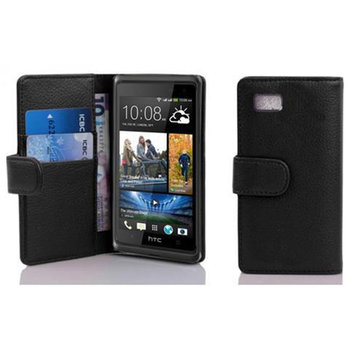 Etui Do HTC Desire 600 w CZARNY OXID Pokrowiec Portfel Case Cover Obudowa Cadorabo - Cadorabo