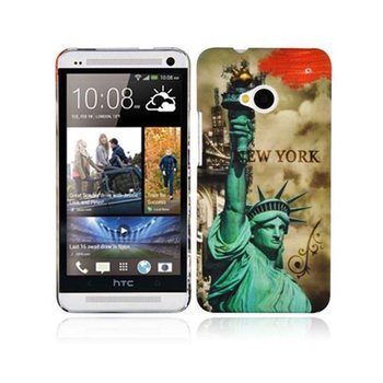 Etui Do HTC ONE M7 Pokrowiec w NEW YORK - STATUA WOLNOŚCI Hard Case Cover Obudowa Ochronny Cadorabo - Cadorabo