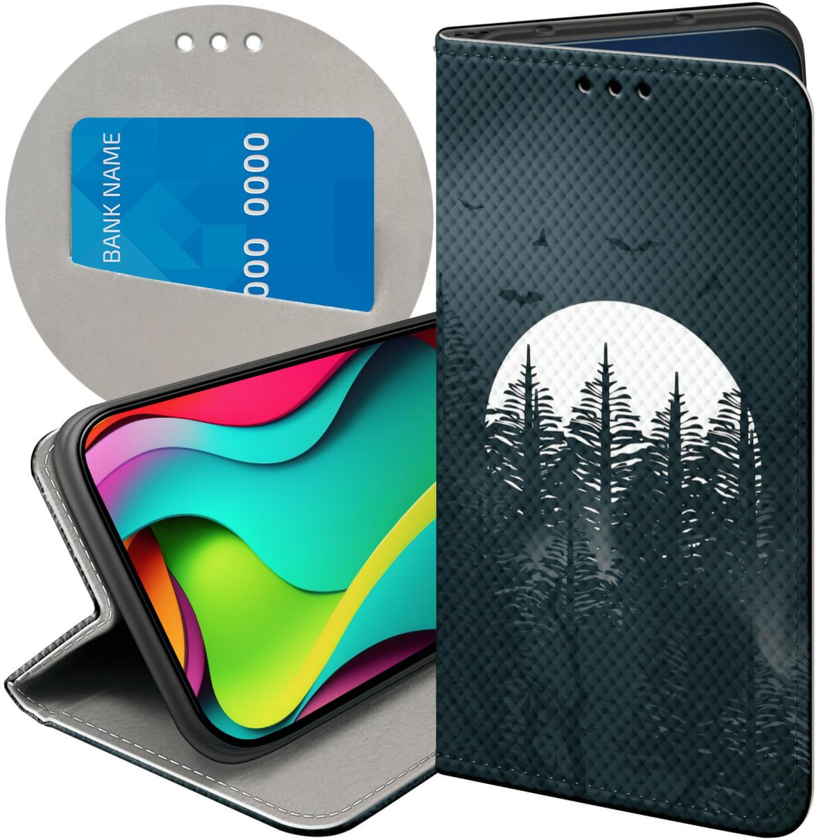 Custodia Portafoglio Per Smartphone Custodia Libro In Pelle PU Per Huawei Honor 70 5G - Cover Magnetica Con Supporto, Blu Custodia Pelle PU Portafoglio