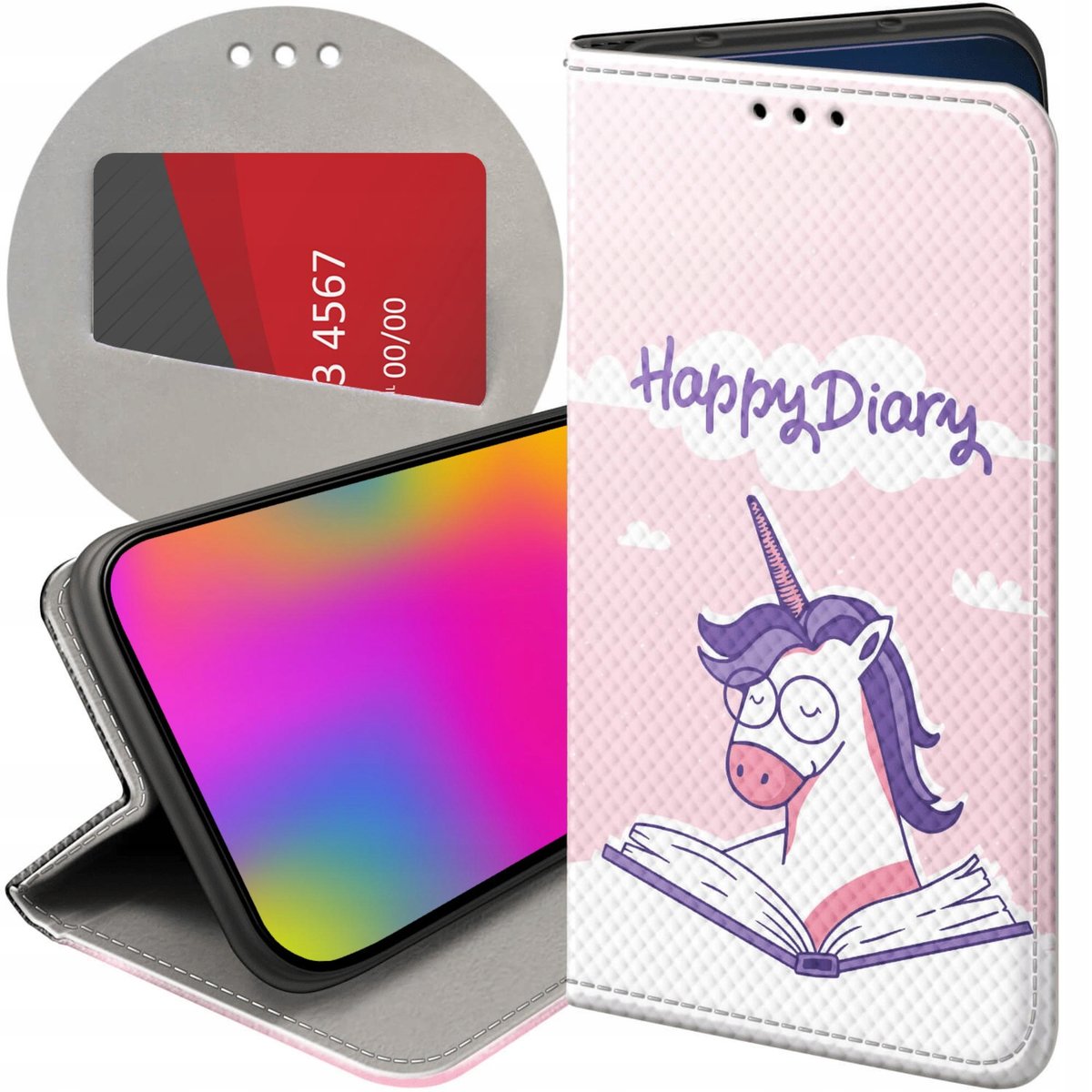 Longstong Custodia In TPU E Finta Pelle Per Huawei Nova 5T E Honor 20 – Resistente Agli Urti, Con Bordo Rialzato E Design Disco Brillante (nera) - 2