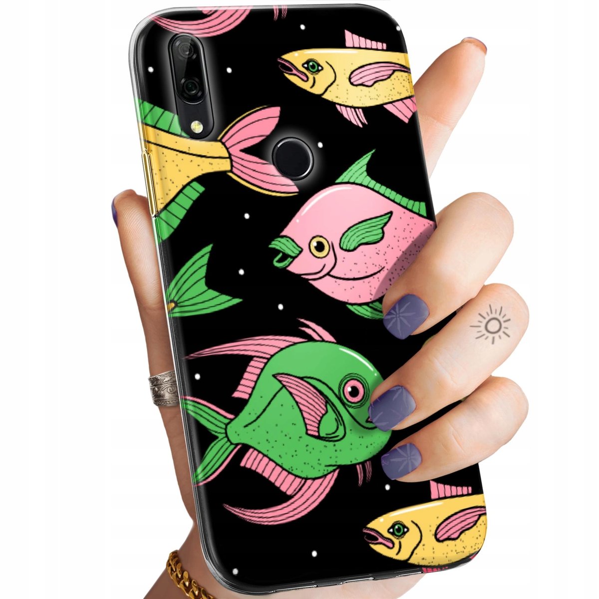 Etui Do Huawei P Smart Z Wzory Ryby Rybki Fish Obudowa Pokrowiec Case