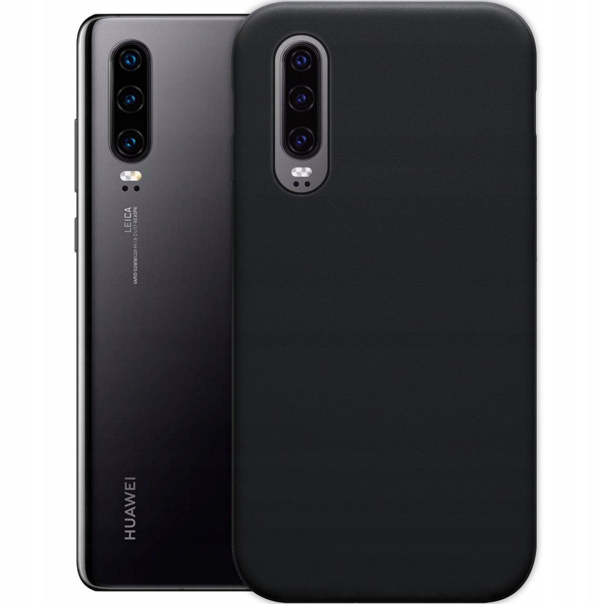 Etui Do Huawei P Gumowe Obudowa Czarne Matowe Silikon Pokrowiec Slim