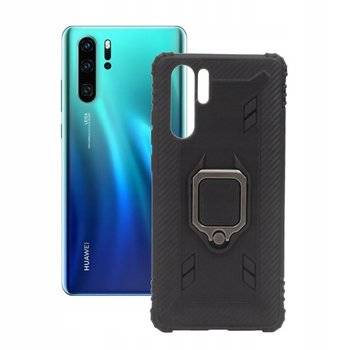 Etui Do Huawei P30 Pro Pancerne Ring Carbon Czarne Obudowa Pokrowiec Case - GSM-HURT