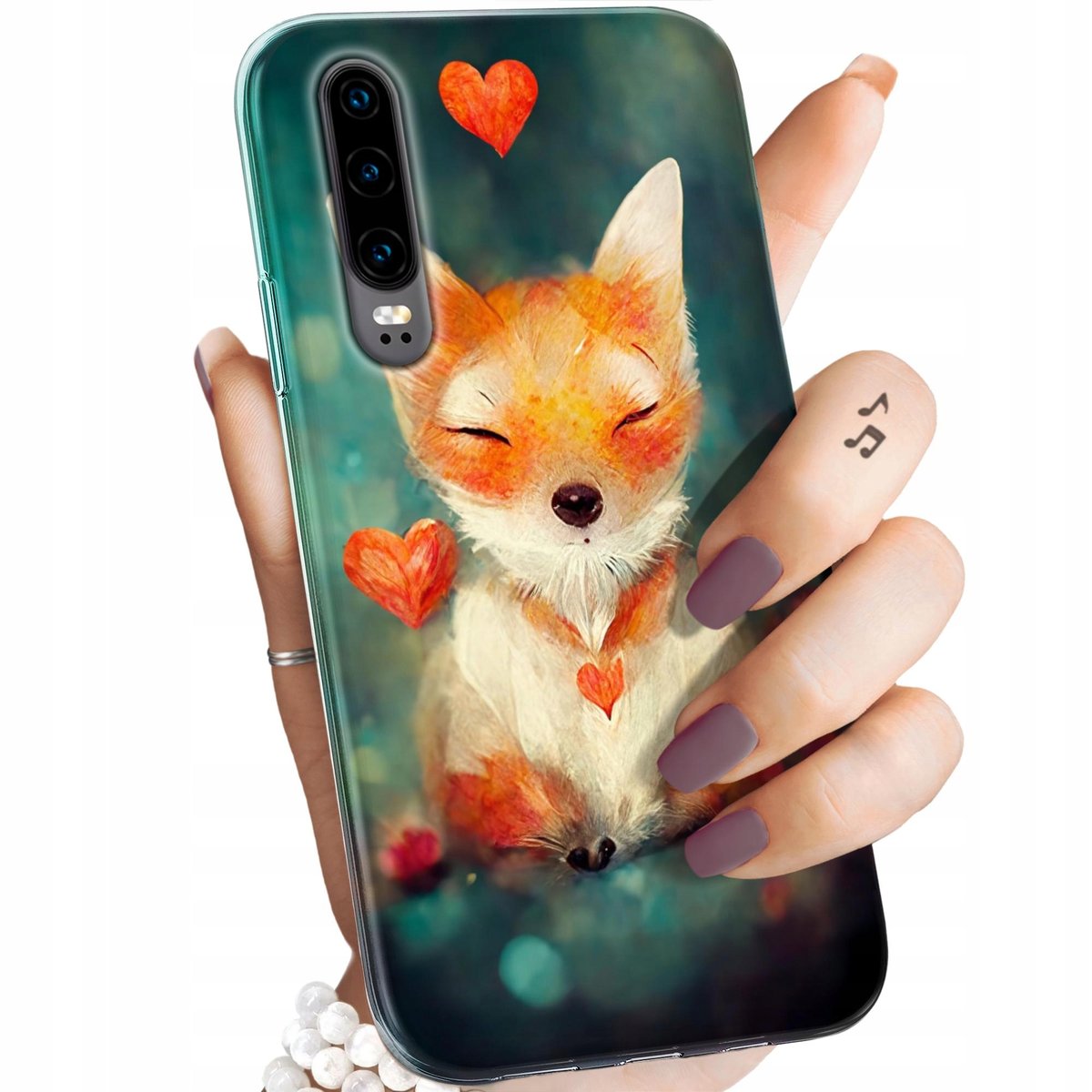 Etui Do Huawei P30 Wzory Liski Lisy Fox Obudowa Pokrowiec Case