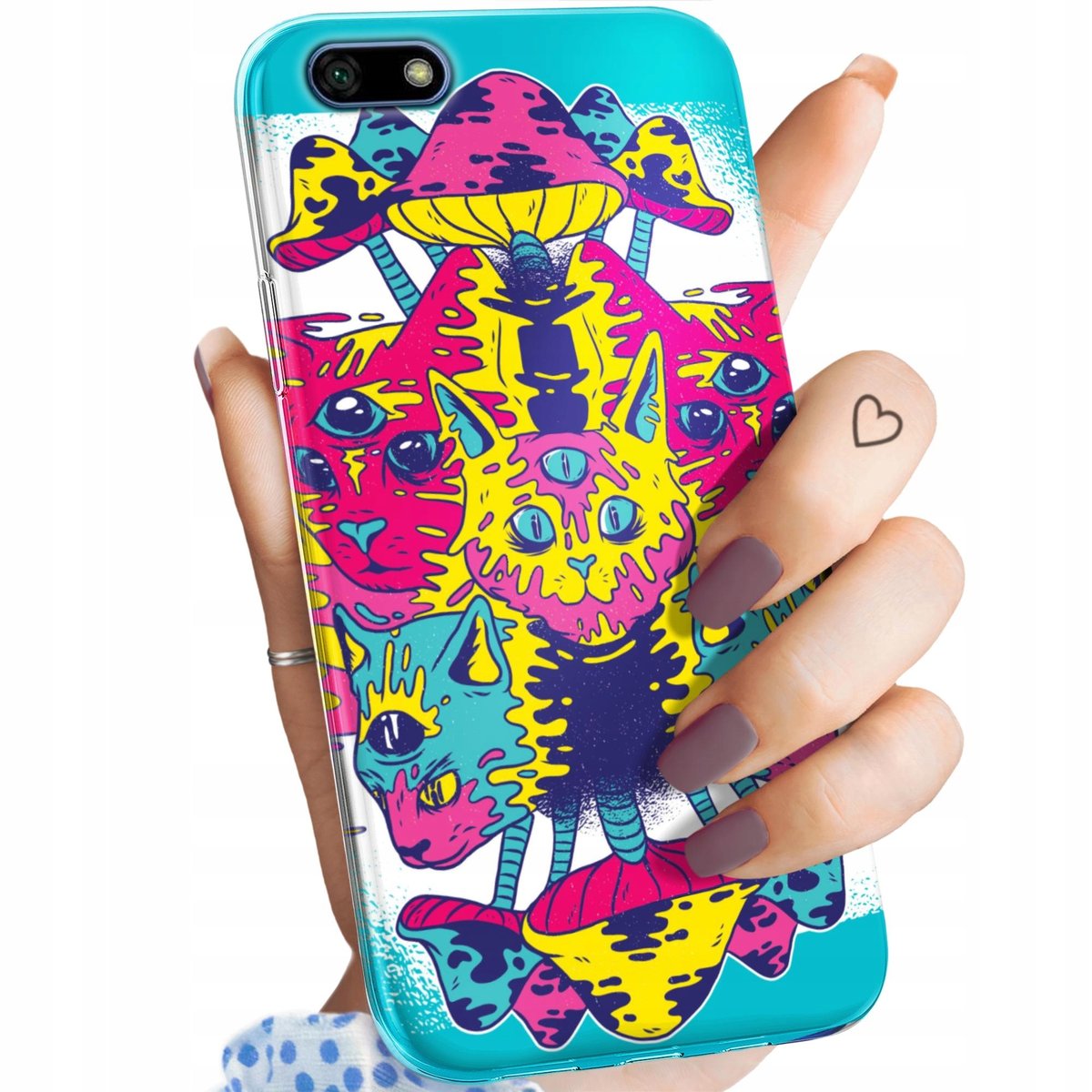 ETUI DO HUAWEI Y5 2018 WZORY PSYCHO LSD PSYCHODELIC GRZYBKI OBUDOWA etui-do-huawei-y5-2018-wzory-psycho-lsd-psychodelic-grzybki-obudowa