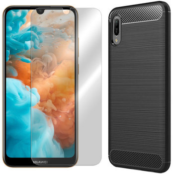 ETUI DO HUAWEI Y6 PRIME 2019 CASE KARBON + SZKŁO - VegaCom