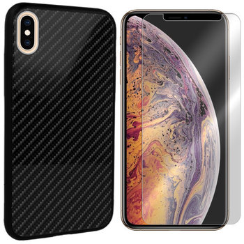 ETUI DO IIPHONE XS MAX CASE GLASS CARBON +SZKŁO - VegaCom