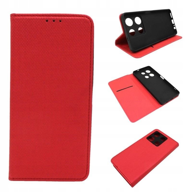 Etui do Infinix NOTE 30 Pro 4G Smart Magnet czerwone Obudowa Pokrowiec ...