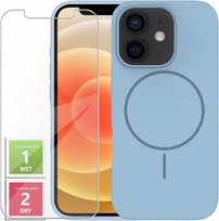 Etui Do iPhone 12 / 12 Pro +Szkło 9H WZMACNIANE 360° Satin Matt Do Magsafe