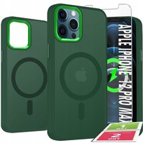 Etui Do iPhone 12 Pro Max Case +Szkło 9H WZMACNIANE 360° Matt Do Magsafe