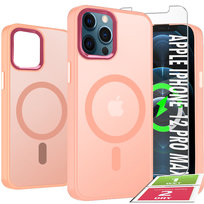 Etui Do iPhone 12 Pro Max Case +Szkło 9H WZMACNIANE 360° Matt Do Magsafe