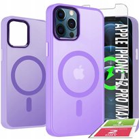 Etui Do iPhone 12 Pro Max Case +Szkło 9H WZMACNIANE 360° Matt Do Magsafe