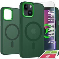 Etui Do iPhone 13 Case +Szkło 9H WZMACNIANE 360° Matt Do Magsafe