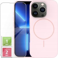 Etui Do iPhone 13 Pro +Szkło 9H WZMACNIANE 360° Satin Matt Do Magsafe