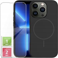 Etui Do iPhone 13 Pro +Szkło 9H WZMACNIANE 360° Satin Matt Do Magsafe