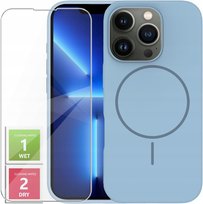 Etui Do iPhone 13 Pro +Szkło 9H WZMACNIANE 360° Satin Matt Do Magsafe