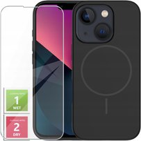 Etui Do iPhone 13 +Szkło 9H WZMACNIANE 360° Satin Matt Do Magsafe