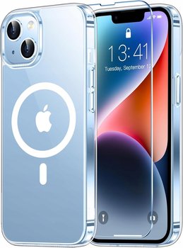 Etui Do iPhone 14 Clear Case +Szkło 9H WZMACNIANE do MAGSAFE - Inny producent