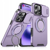 Etui do iPhone 14 Pro Max Fioletowe Pancerne Osłona Aparatu do MagSafe