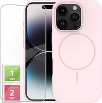 Etui Do iPhone 14 Pro +Szkło 9H WZMACNIANE 360° Satin Matt Do Magsafe
