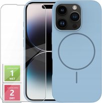 Etui Do iPhone 14 Pro +Szkło 9H WZMACNIANE 360° Satin Matt Do Magsafe
