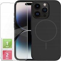 Etui Do Iphone 14 Pro +Szkło 9H Wzmacniane 360° Satin Matt Do Magsafe