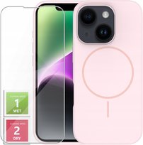 Etui Do iPhone 14 +Szkło 9H WZMACNIANE 360° Satin Matt Do Magsafe