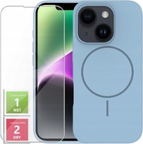 Etui Do iPhone 14 +Szkło 9H WZMACNIANE 360° Satin Matt Do Magsafe