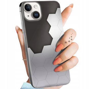 Etui Do Iphone 14 Wzory Szare Metallic Grey Obudowa Pokrowiec Case - Hello Case
